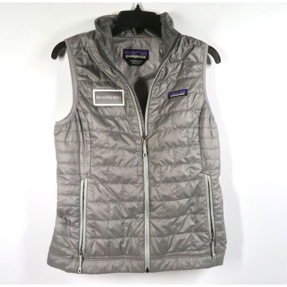 Patagonia Nano Puff Vest Grey Women Size Small Patch Logo - Picture 1 of 3